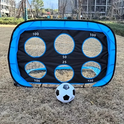 Filet de but de football pliable 4 en 1, 4 modes, pour l'intérieur et l'extérieur, pour améliorer la précision des passes et des tirs