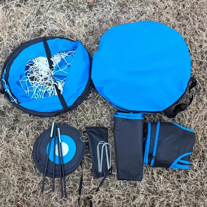 Filet de but de football pliable 4 en 1, 4 modes, pour l'intérieur et l'extérieur, pour améliorer la précision des passes et des tirs